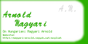 arnold magyari business card